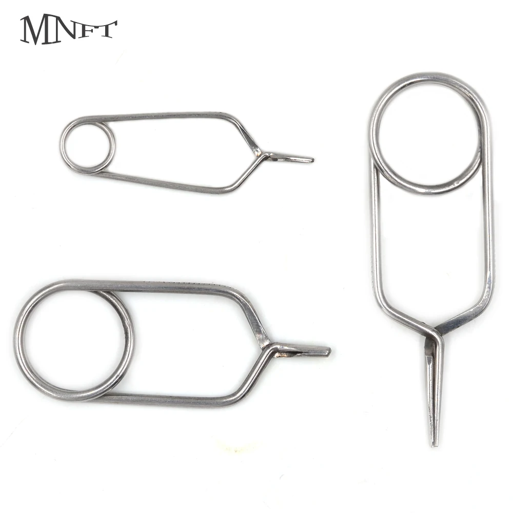 MNFT Alicates Hackle acero inoxidable para atar moscas ninfa