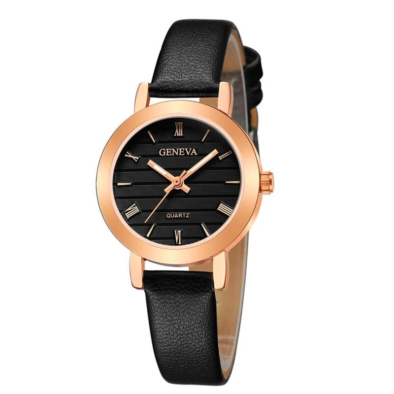 Women\'s Watches Ladies Watches Women Leather Clock Top Brand Geneva Wrist Watch Luxury Clock Relogio Feminino 2021 Saat Reloj