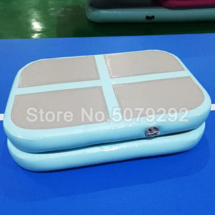 

Free Shipping Mint Green Inflatable Air Mat 1*0.6*0.2M Air Board/Air Block For Training Mini Size Inflatable Tumbling Mat