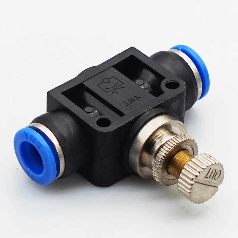 Water Hose Pneumatic Push In Fittings Throttle valve SA 4-12mm Air Flow Speed Control Valve Tube