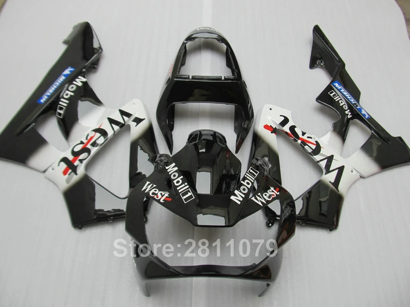 

Injection molding free 7 gifts fairing kit for Honda CBR929RR 00 01 west sticker black fairings set CBR929RR 2000 2001 PA27