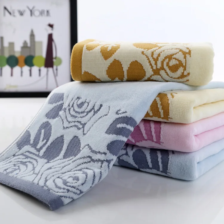 

Cotton terry towel thick cotton towels Rose factory direct high-quality absorbent cotton towels Goyang