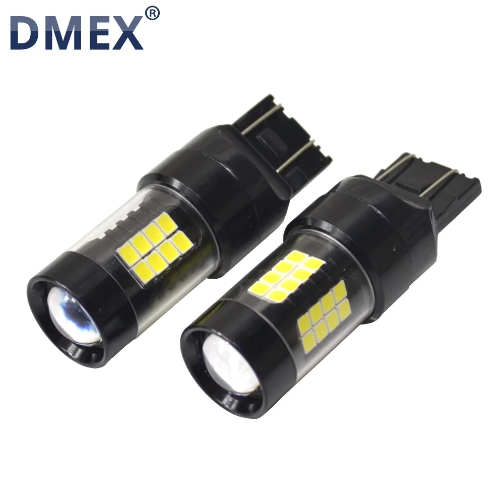 DMEX 2 шт. T20 7440 W21W W21/5W T20 7443 светодиодный переключатель с белым красным желтым янтарным цветом 7440 7443 светодиодный ная лампа 43SMD 2835 3528