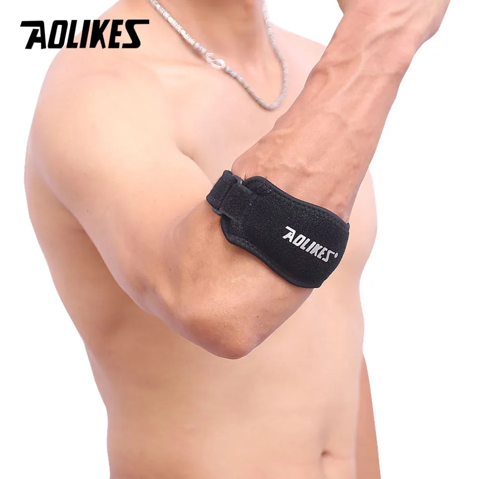 AOLIKES 1PCS Adjustable Elbow Support Basketball Golf Elbow Support Strap Elbow Pads Lateral Pain Syndrome Epicondylitis Braces