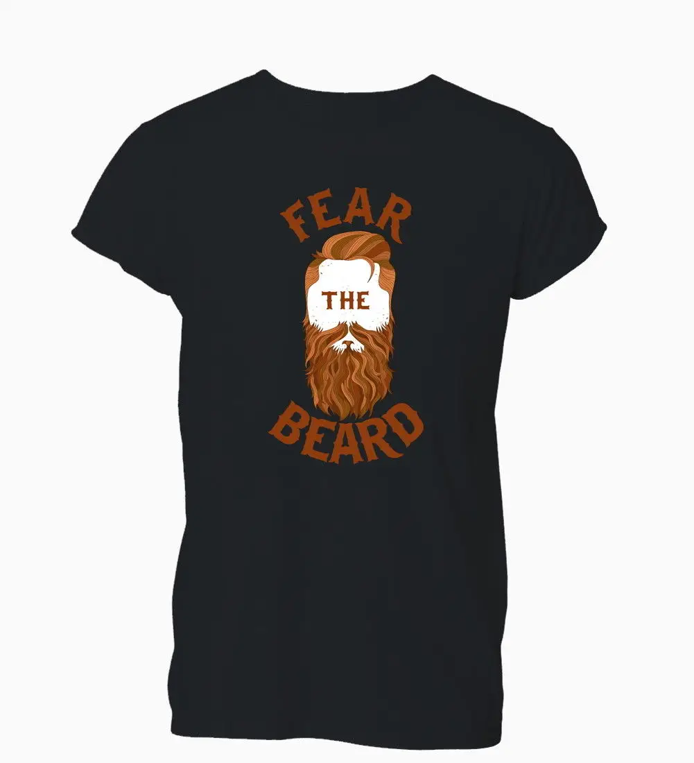 2019 New Men T-Shirt Men Summer Style Fear The Beard Funny Gift Tache Streetwear Tees