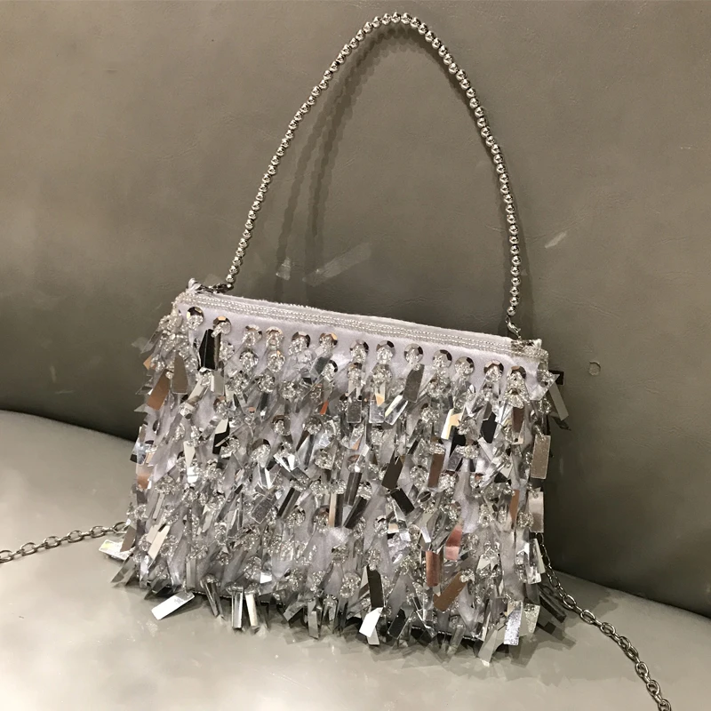 

Vintage Women Handbags 2023 Fashion Diamonds Ladies Shoulder Bag Luxury Sequined Women Evening Clutch Chain Bags Bolsa Feminina