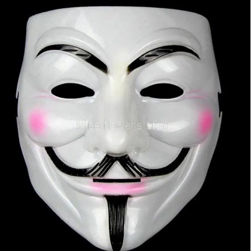 V For Vendetta Anonymous Guy Fawke Movie Face Mask Halloween Masquerade Cosplay Prop