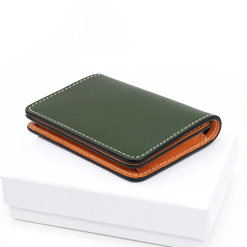 Business Card Case Genuine Leather Luxury Men Credit Card Wallets Magnetic Buckle Coin Purses Cowhide Canvas Women Money Bag