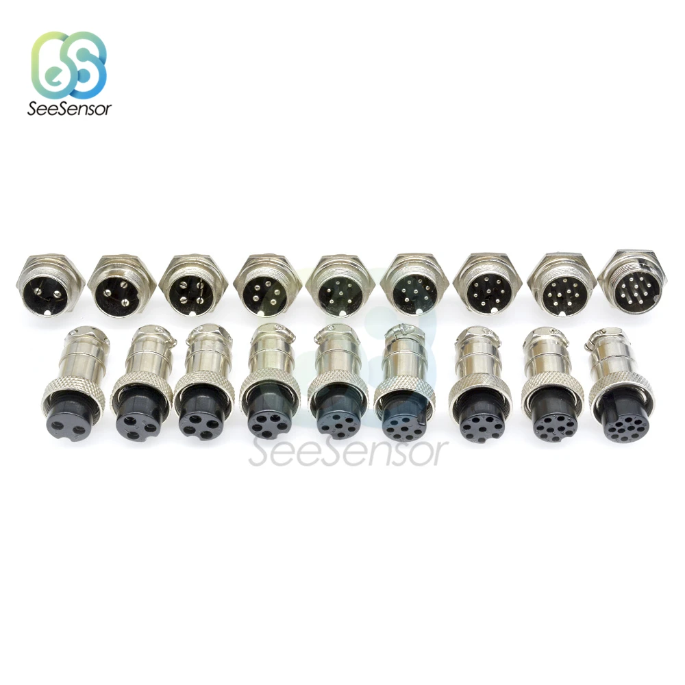 1set GX16 2/3/4/5/6/7/8/9/10 Pin maschio + femmina 16mm L70-78 presa circolare aeronautica connettore pannello filo connettore coperchio in plastica