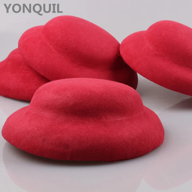 

17CM Round RED Fascinator Base Top Hats Elegant Women Church Wedding Party Millinery Base Hats Craft DIY Accessories 5Pcs/Lot