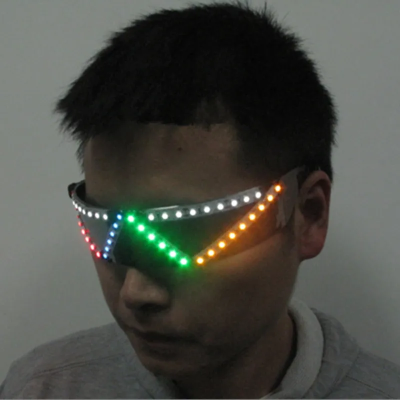 

Colorful LED Luminous Masquerade Glasses Illuminate Lighting Up Growing Christmas Halloween Glasses For Event Party Supplies