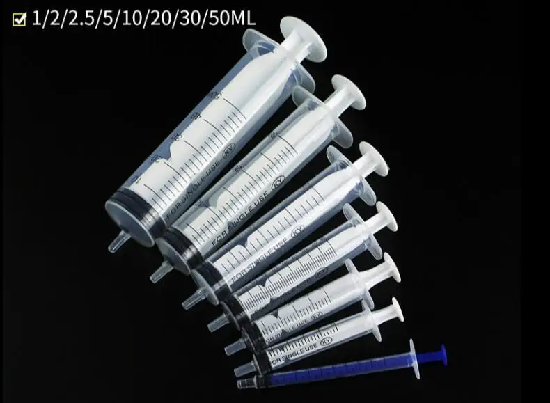 1/2.5/5/10/20/30/50ML Disposable plastic syringe sterile Independent packaging