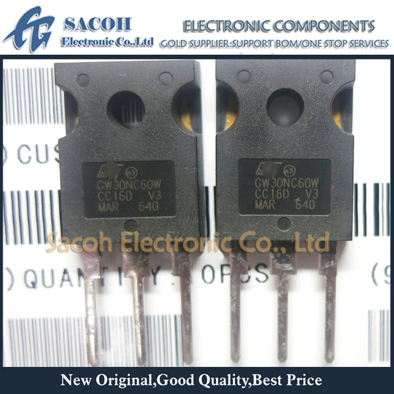 

New Original 2Pcs/Lot STGW30NC60W GW30NC60W OR STGW30NC60WD GW30NC60WD TO-247 30A 600V Ultra Fast IGBT