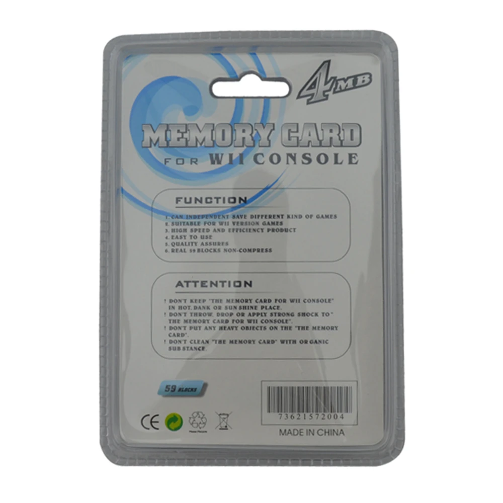 Memory Storage Card Saver For Wii For GameCube For GC Xmas Gift