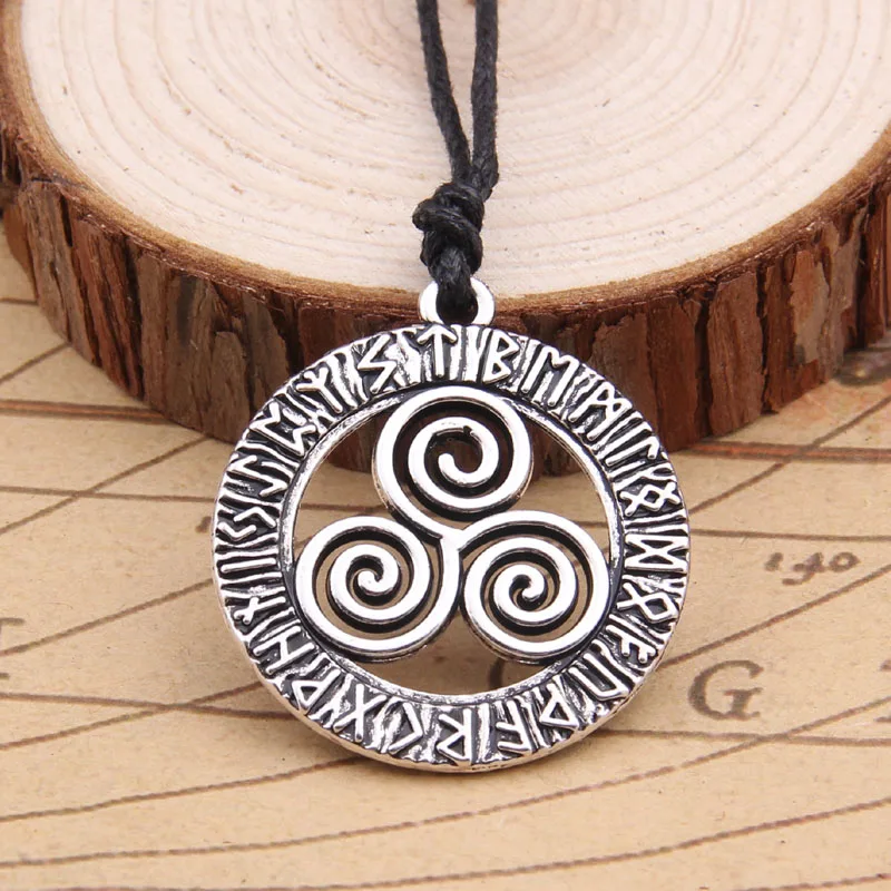 Viking rune amulet pendant Men necklace Scandinavian