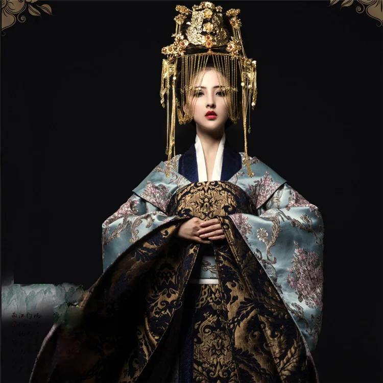 Jiu Qing Gorgeous Empress Costume for TV Play The Princess WeiYoung Costume Thematic Photography Hanfu Cosplay Long Tail