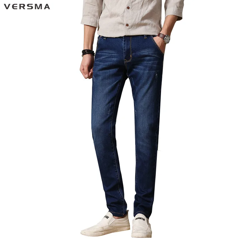 VERSMA 2017 Mens Skinny Denim Gray Black Jeans Men Hip Hop Famous Brand Causal Men Jeans Stretch Skinny Skateboard Pencil Pants