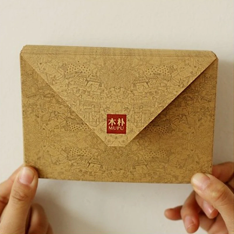 10 pcs/lot Kraft Paper Retro Vintge Envelope for Business Card European Style Gift Envelopes High Quality Wholesale