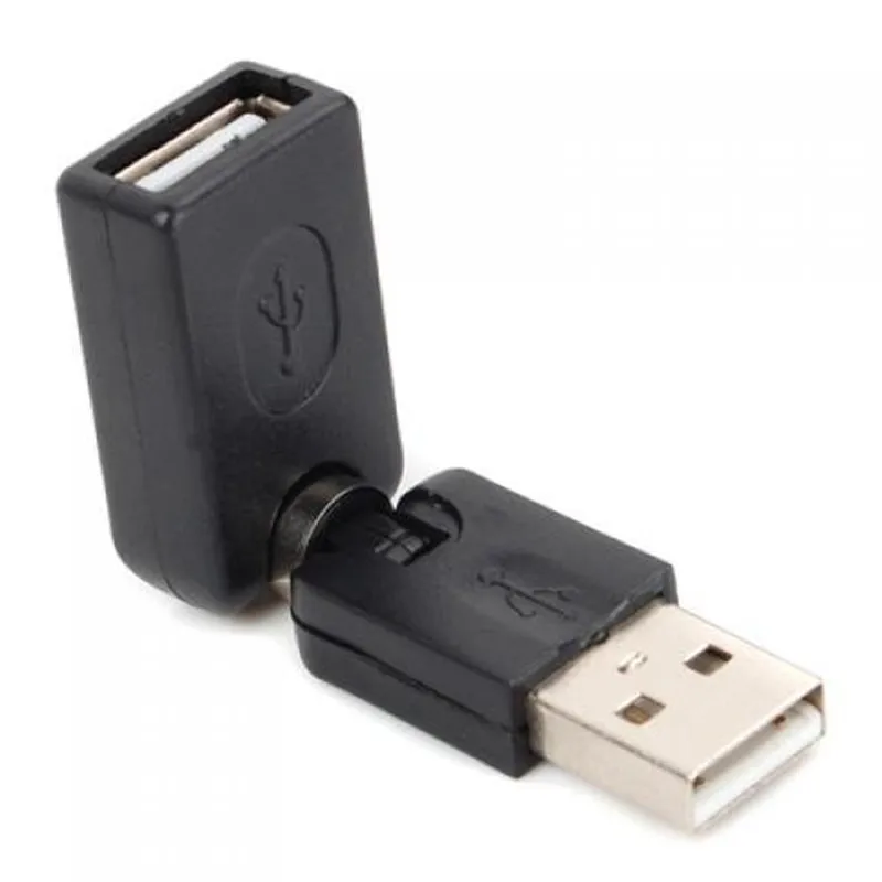 USB2.0 수-암 연장 어댑터 회전 360 도 트위스트 각도 USB 수-USB 암 케이블 어댑터