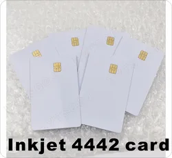 20 PCS white inkjet printable PVC IC with SLE 4442 card ISO 7816 blank Smart contact IC card For Epson/Canon Inkjet Printer