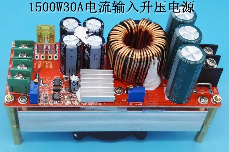 1500W 30A DC Boost Converter Step-up Power Supply Module In10~60V Out 12~90V New Electric Unit Modules Module