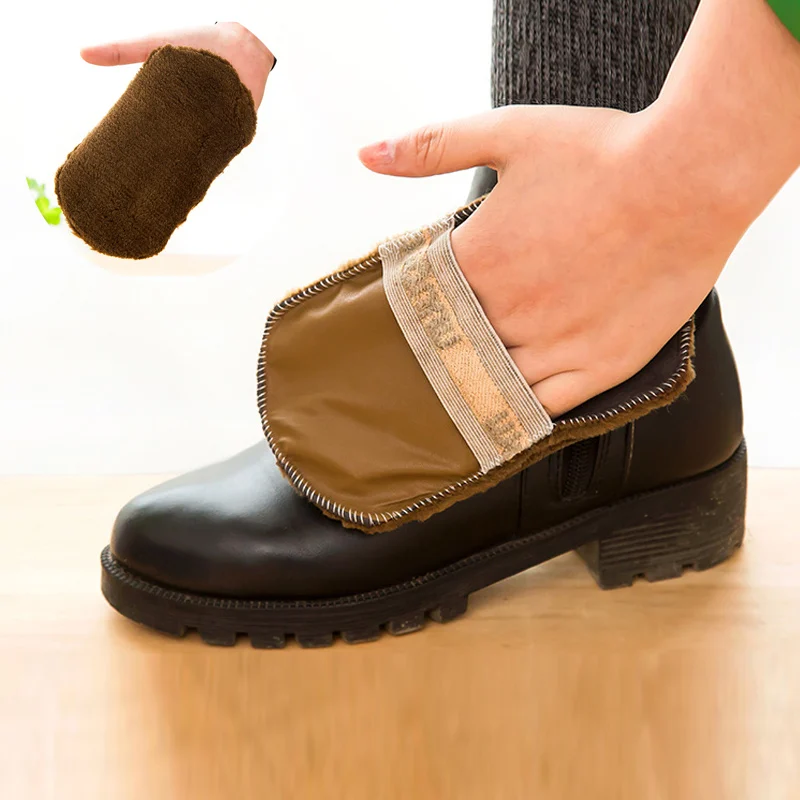 1 Pcs Fashion Soft Wool Plush Suede Shoes Cleaner  Polishing Shoe Care Brush Shoe Gloves Wipe Shoes Mitt