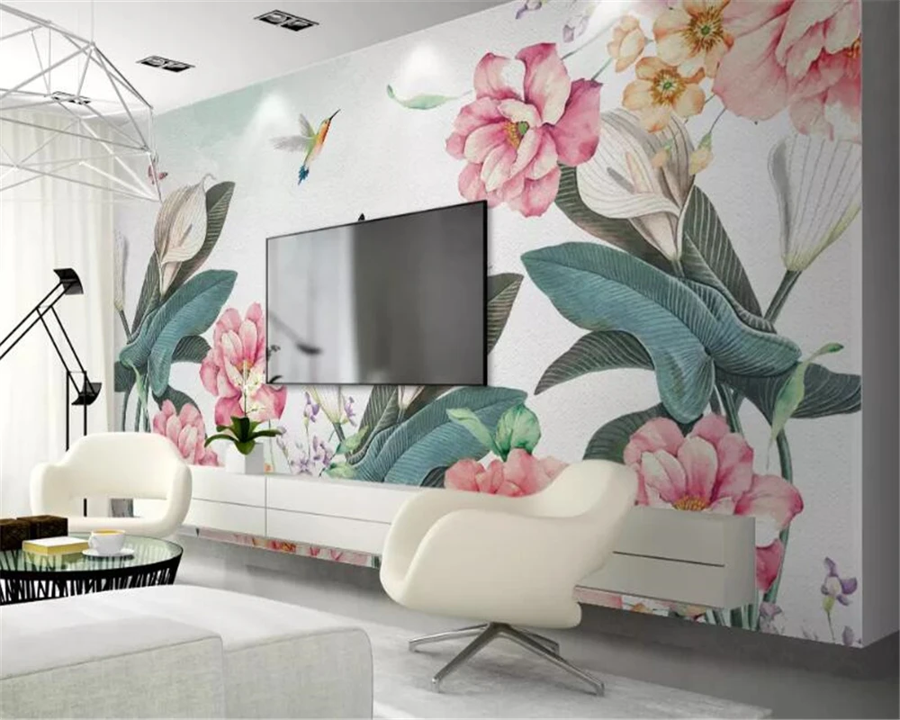 

Custom wallpaper Plant flower children's room sofa background wall decoration mural 3d wallpaper mural papel de parede