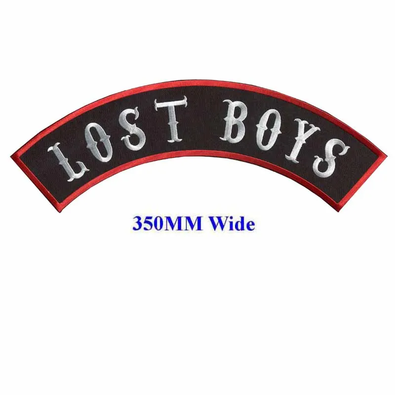 LOST BOYS motorcycle biker patches embroidered iron on patches for full back jackets clothing embroidery rocker MC patches