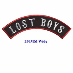 LOST BOYS motocykl naszywka rowerzysty haftowane żelazko na plastry na pełne plecy kurtki odzież hafty rocker MC patche