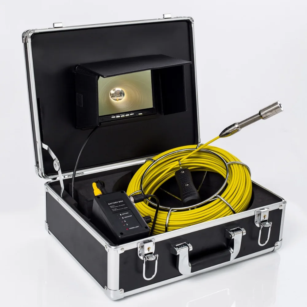 

23MM Camera Head 7" Color LCD 20M Fiberglass Cable Industrial Endoscope Underwater Video System Used For Pipe Inspection