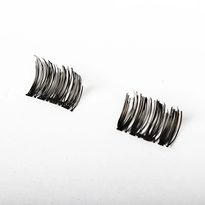 Professional 3D Magnetic Eyelashes Natural Glue-Free Long Reusable Fake False Eye Lashes Extension Handmade 4PCS