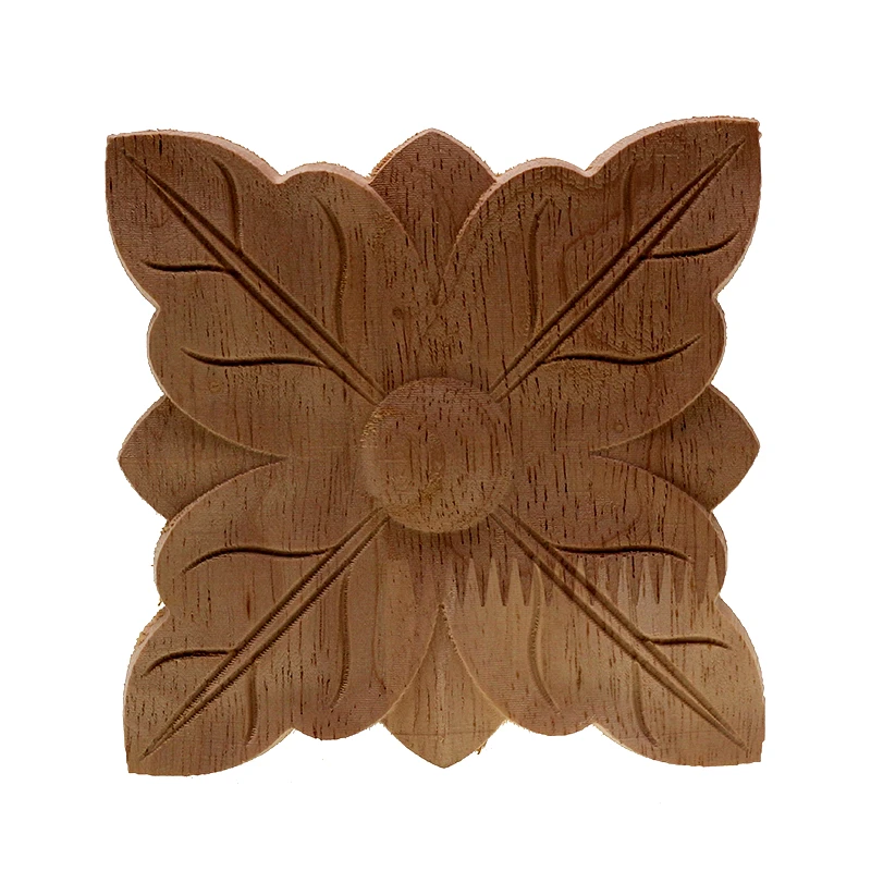 

VZLX European Vintage Floral Wood Carved Corner Applique Wooden Carving for Furniture Cabinet Door Frame Wall Home Decor Crafts