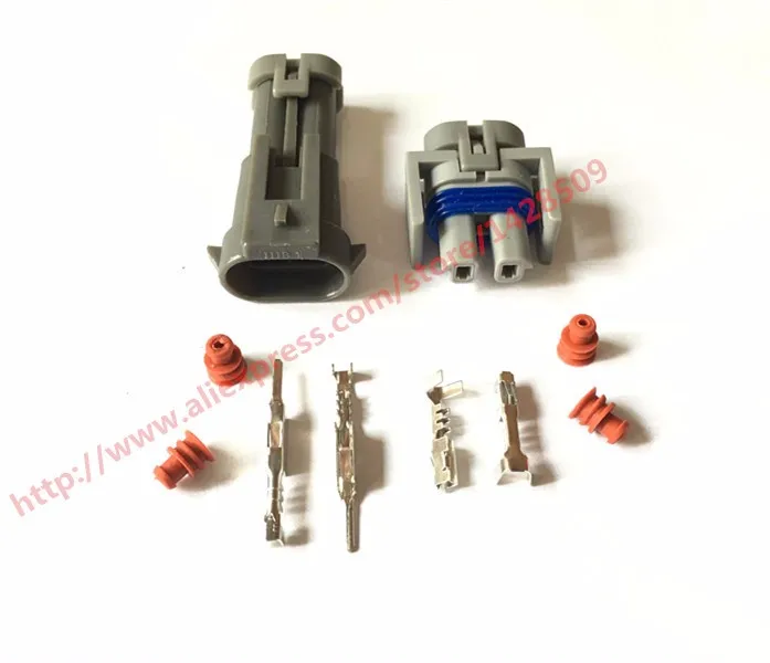 1 Set Auto 2 Pin Female Male Auto Harness Connector Buick Brake Fluid Level Socket Plug Automotive Connector