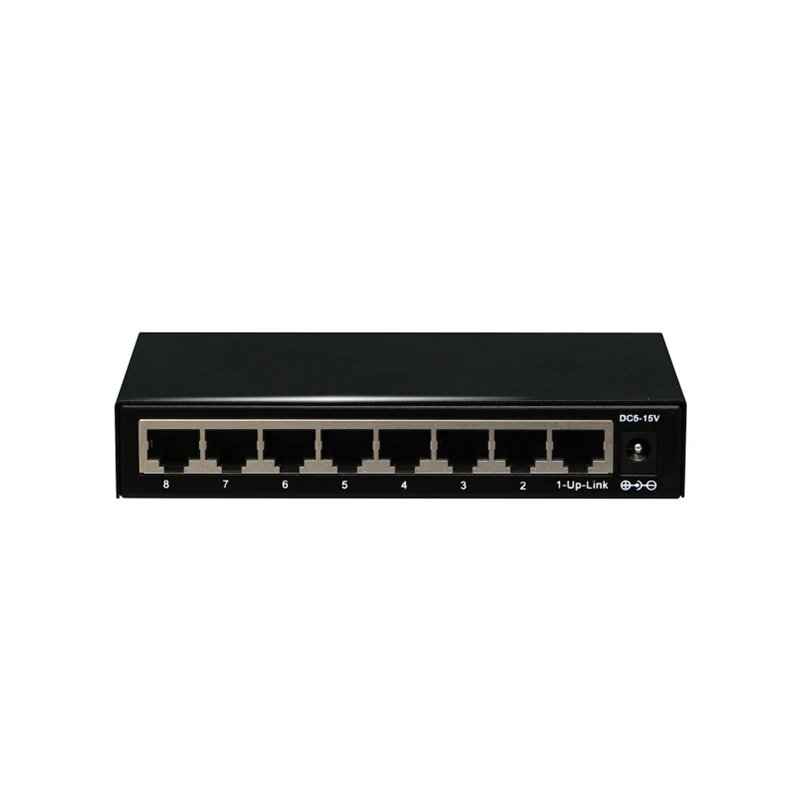 10/100 M szybki przełącznik ethernetowy Ethernet z włókna optyczny media konwerter tryb pojedynczy 8 * RJ45 nieuczciwych praktyk handlowych i 1 * Port światłowodowy SC