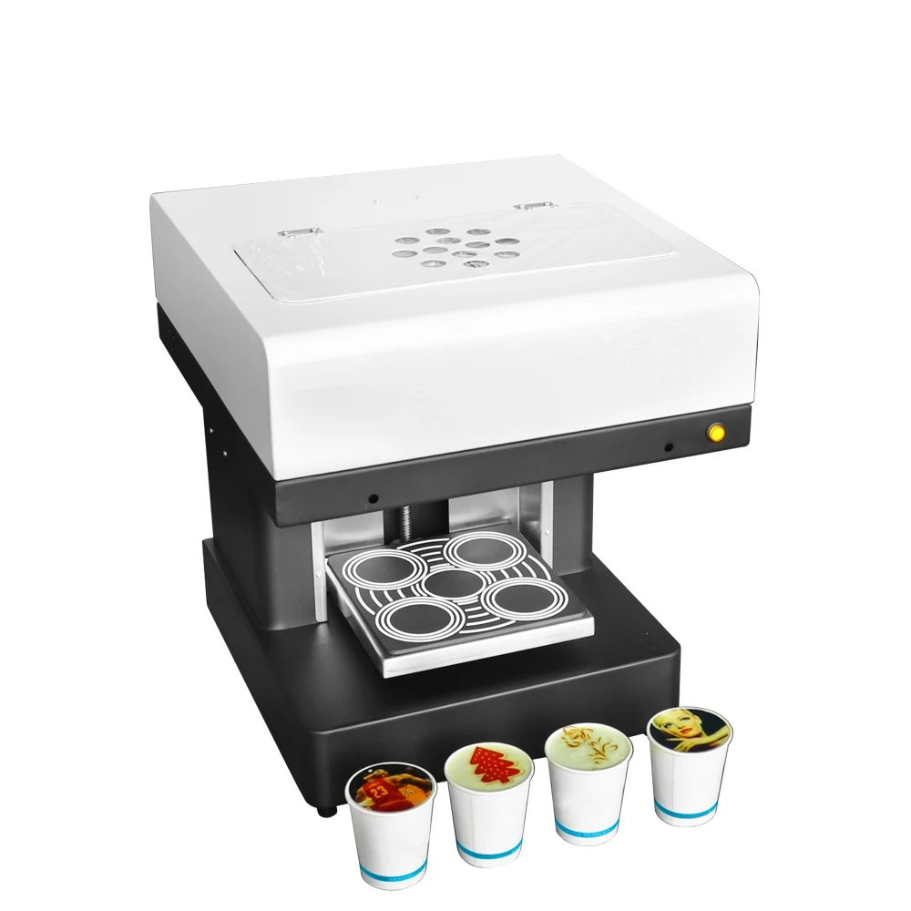 4 cups Food and Coffee inkjet printer coffee maker edible coffee cake printer machine with multi-function automatic printer