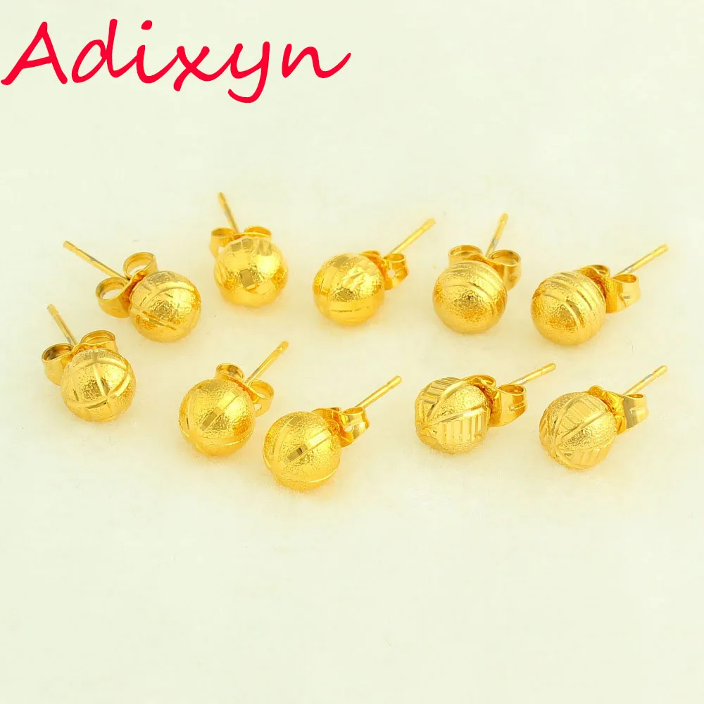 New Ethiopian Stud Earring Gold Color Ball Earrings For Women Jewelry Middle east Arabic Ethiopia African Australia Desigh