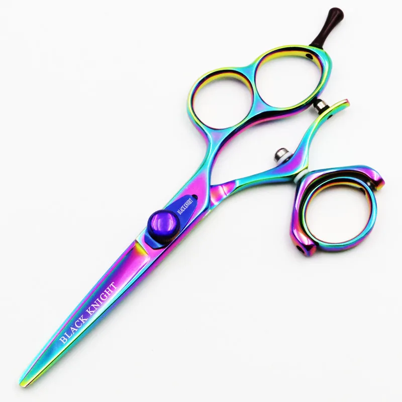Black Knight 5.5 inch Professional hair scissors hairdressing set  Barber Cutting shears the rotation of the color handle