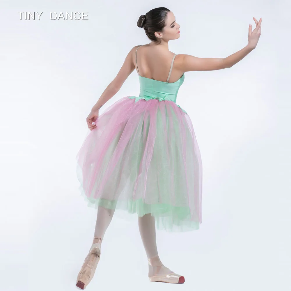 Green/Pink Long Ballet Tutu Ballerina Dress Romantic Tutus for Adult Girls Stage Performance Costumes 11 Sizes Available 19215