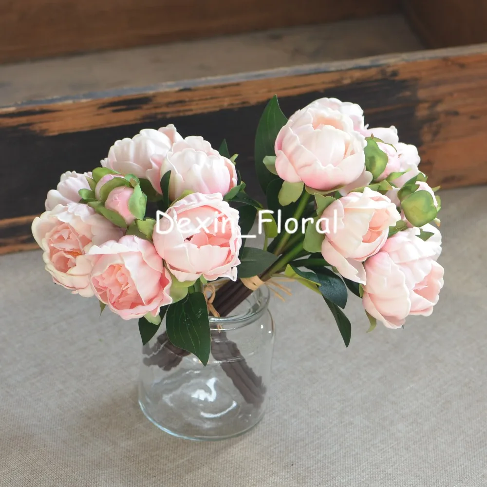 

2 Bundles Pink Peonies Real Touch Peonies For DIY Wedding Bouquets Bridesmaids Bouquets Wedding Centerpieces