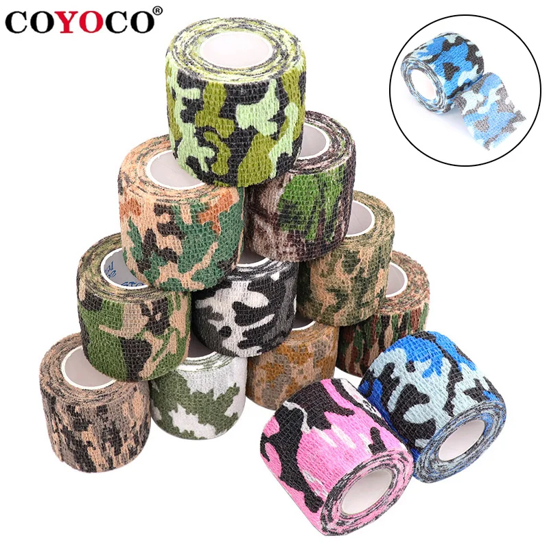 Elastic Bandage Camouflage Elastoplast Disguise Bicycle Self Adhesive Wrap Hunting Bick 4.8m Sports Protector Support