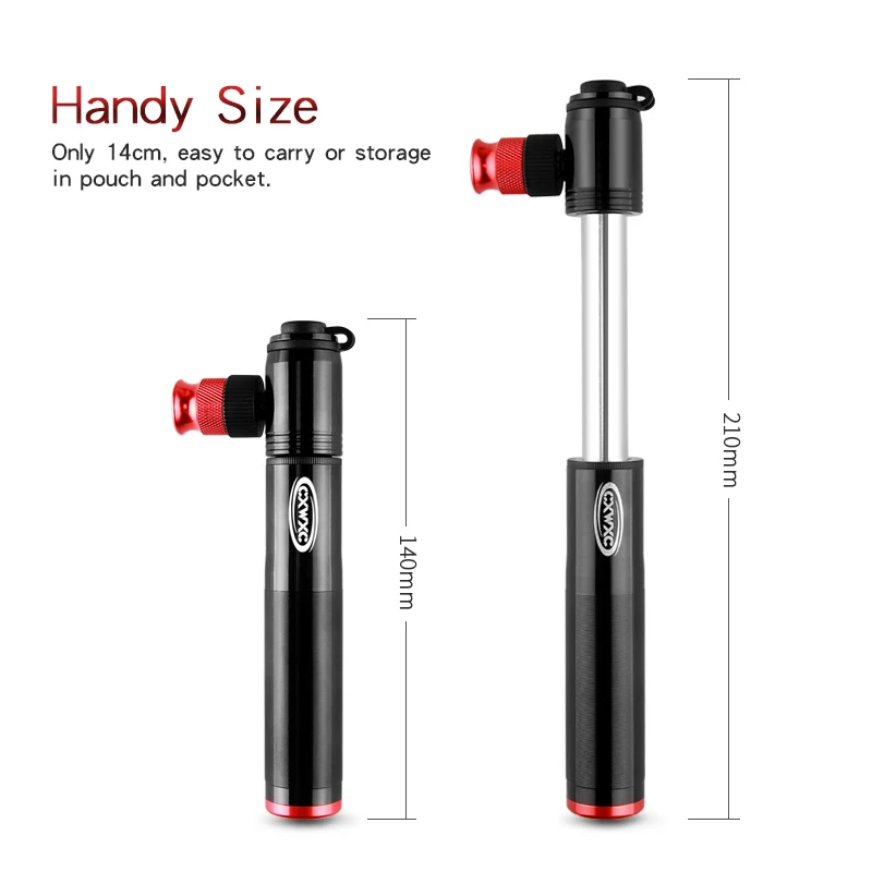 Mini gonfleur portable Schrader Presta pour vélo de route, 160psi, assujet, CO2, CNC, vélo, VTT
