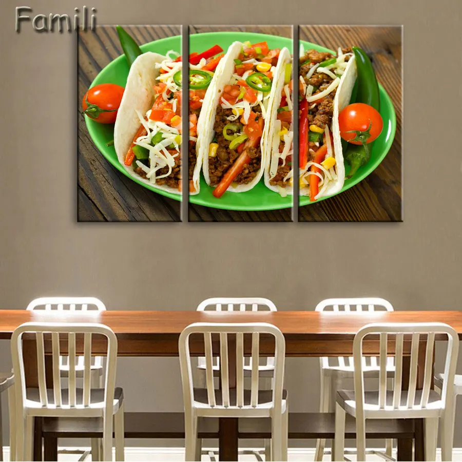 

Modern Home Decor HD Print Painting On Canvas Artworks 3 Pieces Foods Poster Kitchen & Restaurant Wall Art Picture PENGDA