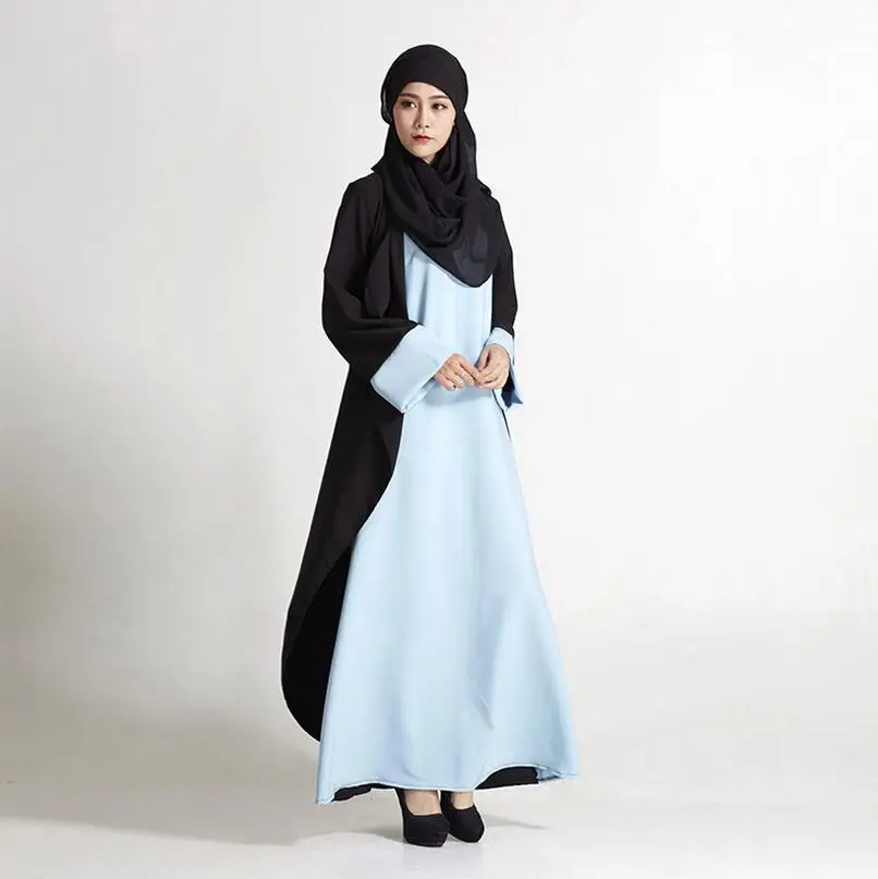 

2018 new Adult Fake two pieces Muslim Dress Islamic Women Abaya dresses jilbab clothes burka Lady turkish robe musulmane a465