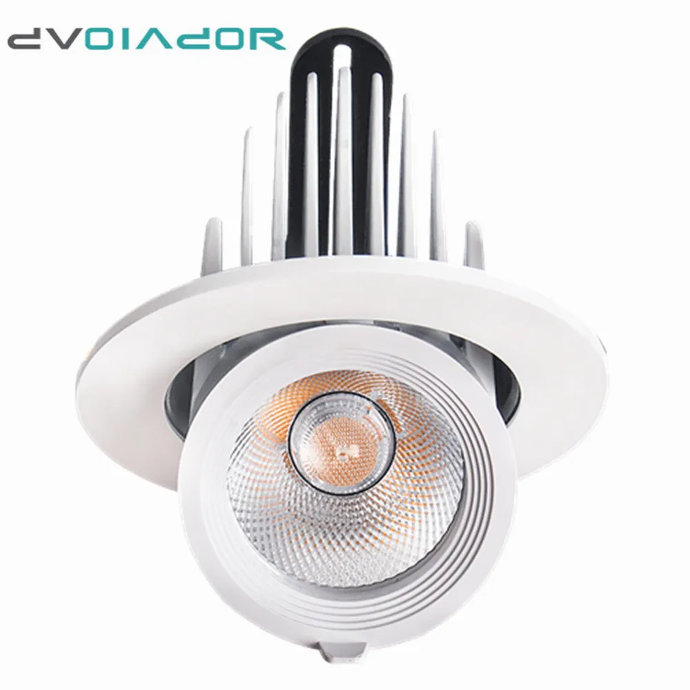 Luminária led com regulagem de rotação 360, luminária de teto embutida, ajustável, para sala de estar, sala de estar