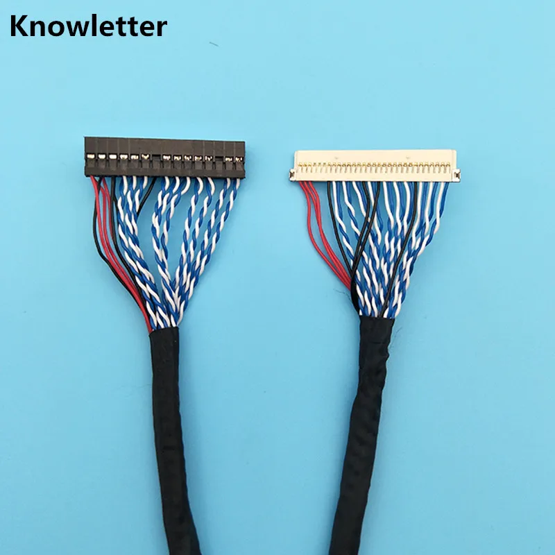 Cabo lvds duplo tamanhos 8 17 polegadas-22 polegadas df19/30 pinos 2ch/8bit cabo 25cm