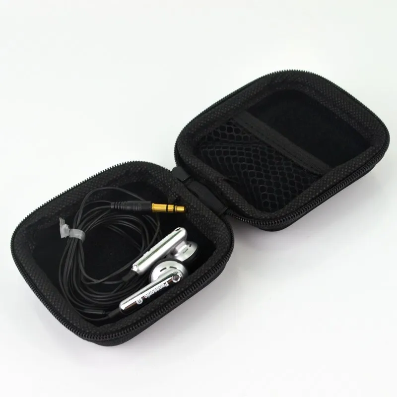 1PC Square Package Earphone Bag, Headphone Earbud Carrying Storage Pouch, Hard Case For Accessories Memory Card USB Cable