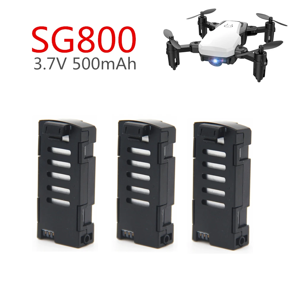 3ชิ้น/เซ็ต3.7V 500MAh แบตเตอรี่ Drone สำหรับ SG800 LF606 D2 JD-16 S606 M9 M11 Rc Drone Quadcopter อะไหล่อะไหล่3.7V 500MAh LiPo แบตเตอรี่