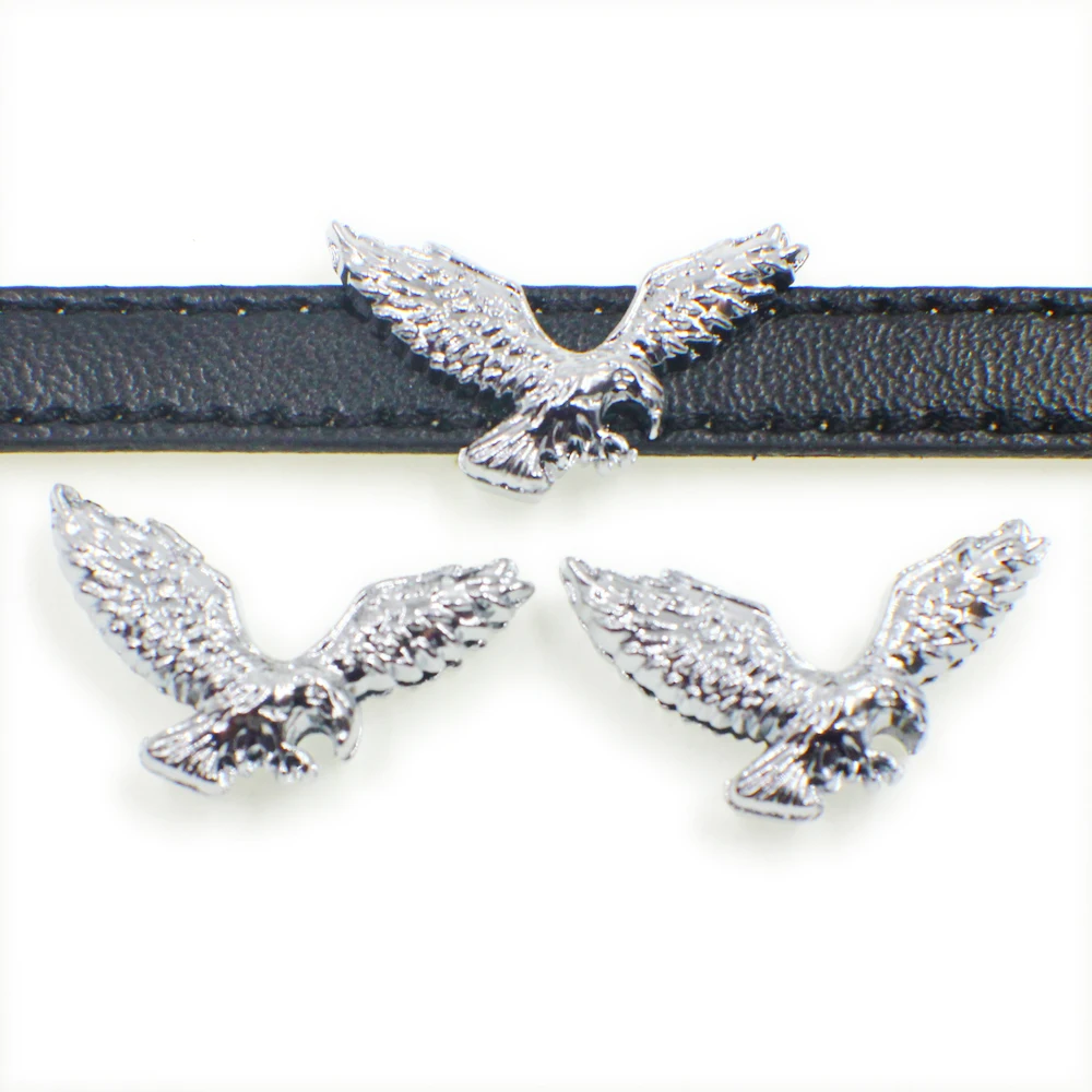 5pcs Bicycle Eagle Infinite love Internal Dia.8mm Slide Charms Jewelry Finding Fit 8mm Wristband Pet Collar Key Chain