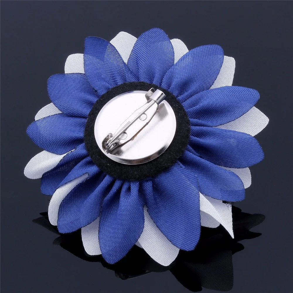 Mixed 5 Color Red Blue Black Pink Black Lapel Wire Flowers Brooch Pin