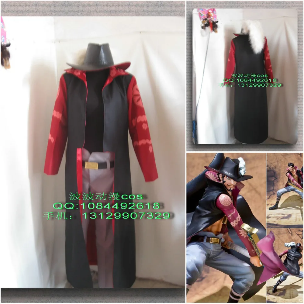 

Mihawk Косплей Костюм комплект брюк + пальто + шляпа